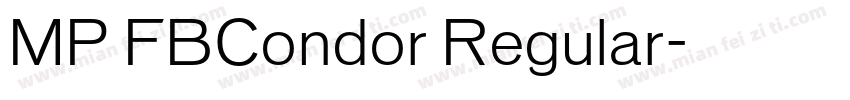 MP FBCondor Regular字体转换